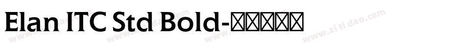 Elan ITC Std Bold字体转换
